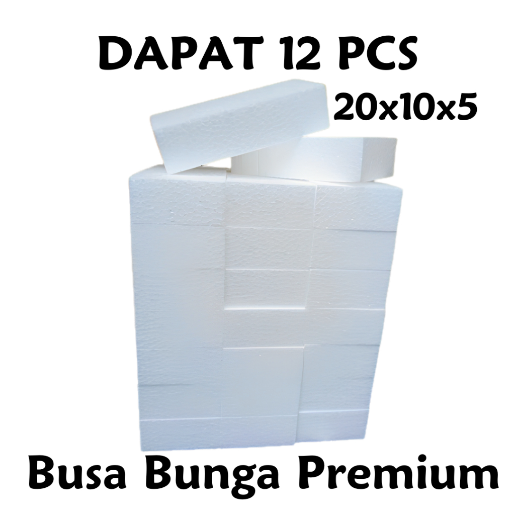 12 PCS Gagang Gabus Buket / Styrofoam Buket ( Snack, Money Bucket, Dll) Uk 20 x 10 x 10 cm