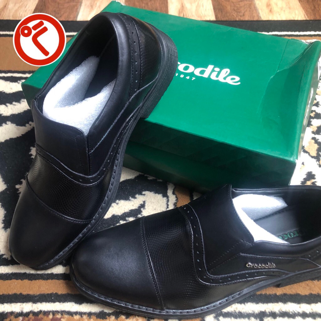 Sepatu Kulit Crocodile pantofel pria