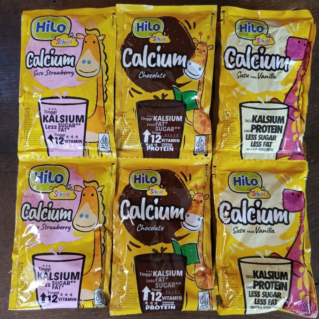 Hilo School Sachet Renceng 10 sachet strawberry cokelat vanilla