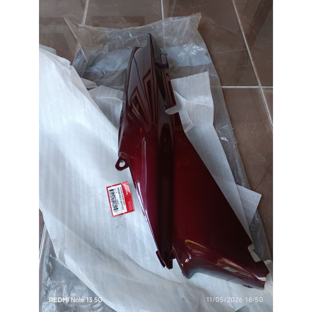 cover body belakang kanan honda supra lama supa x lama merah bata original ahm
