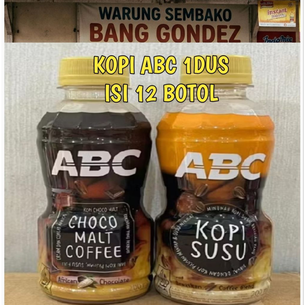 kopi abc kopi susu 200ml 1dus isi 12botol