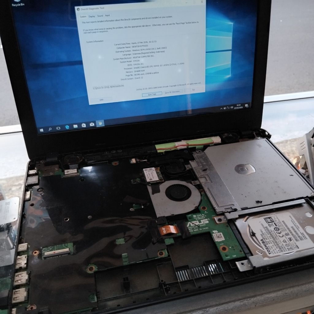motherboard asus x441s celeron 2gb