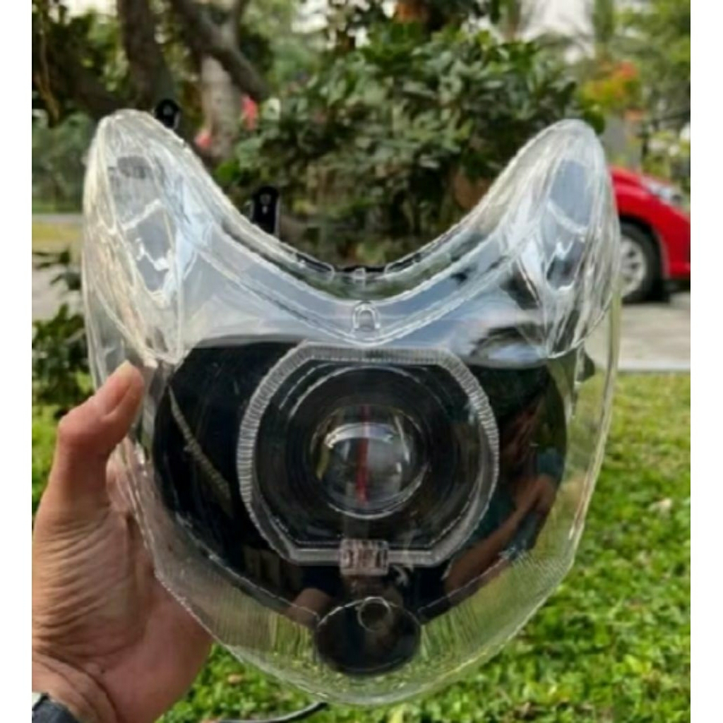 Headlamp Custom Projie Biled Ala Mio Soul Karbu Tinggal Pasang