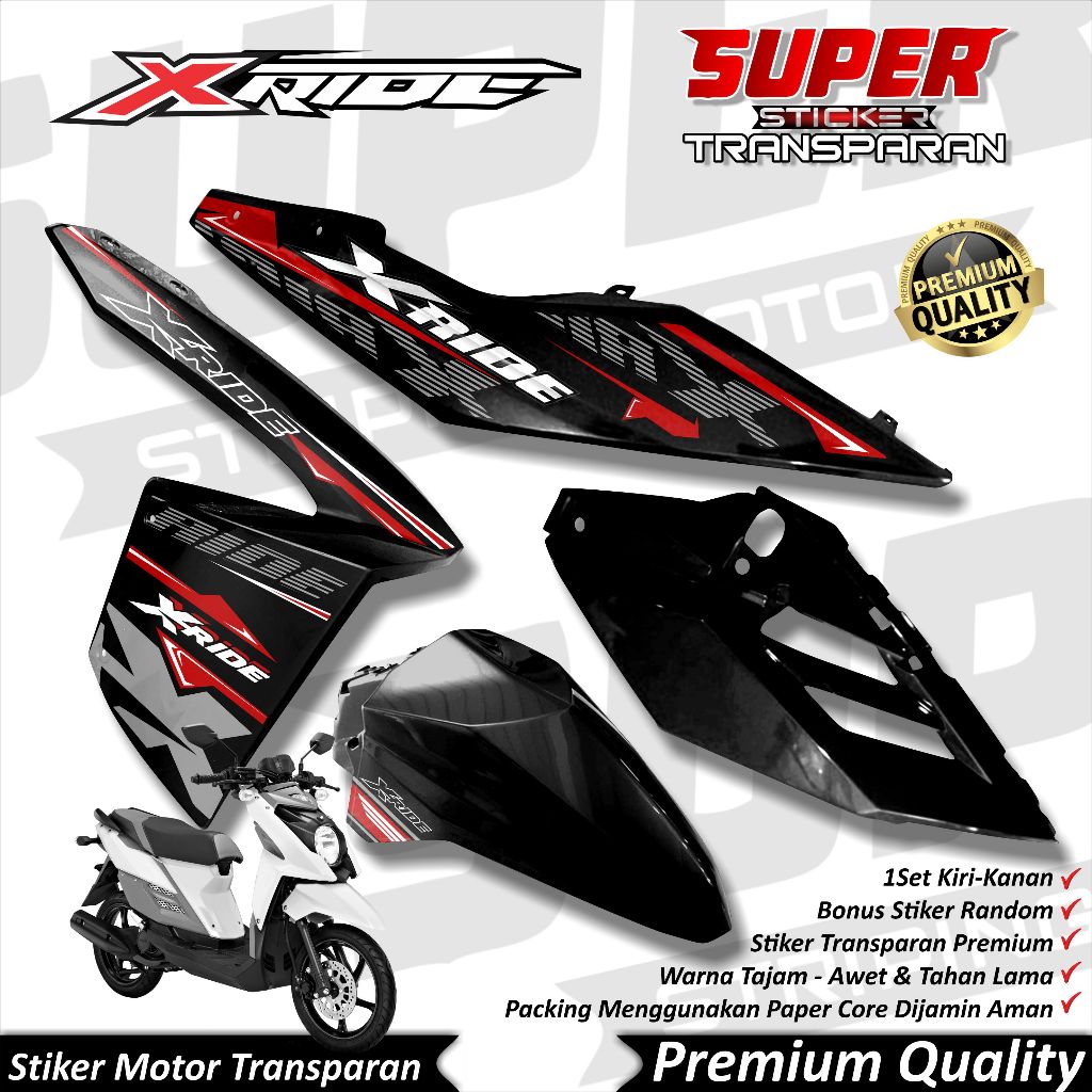 Stiker Transparan X Ride 115 Anti Luntur keren Striping Xride Striping Yamaha Xride 115 XPLORIDE