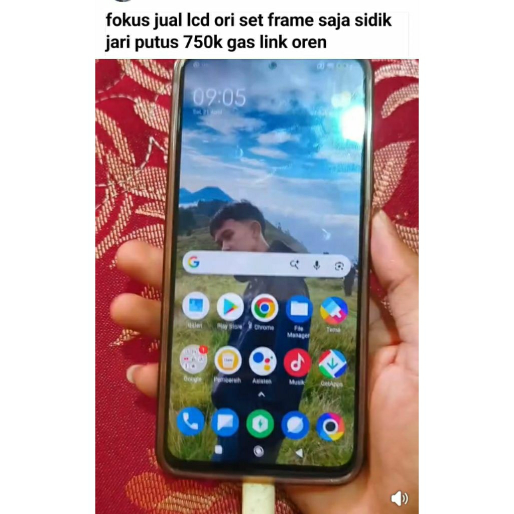 LCD POCO F3 ORI SET FRAME