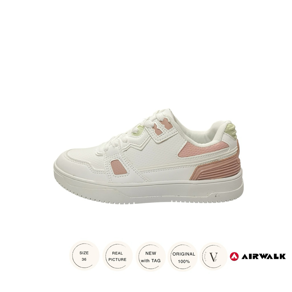 Airwalk Shoes Sepatu Wanita Putih Pink Sneakers Sepatu Airwalk Original 100%