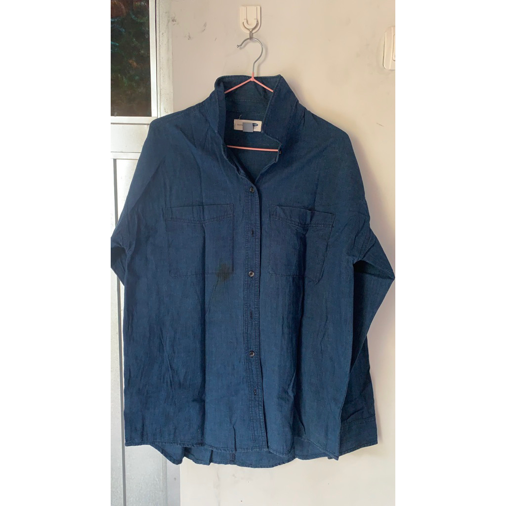 kemeja denim oversize