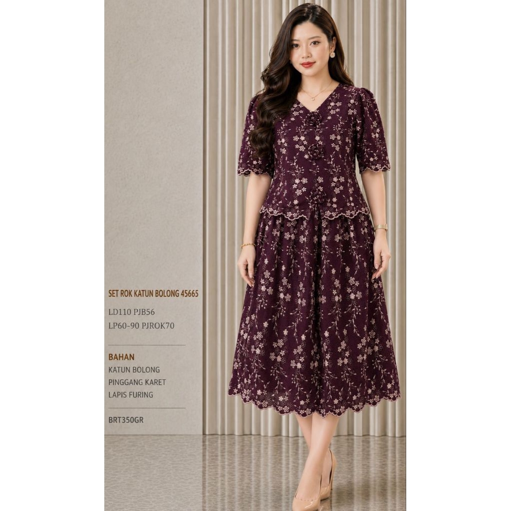 45665 SET ROK KATUN BOLONG LD 110CM PREMIUM