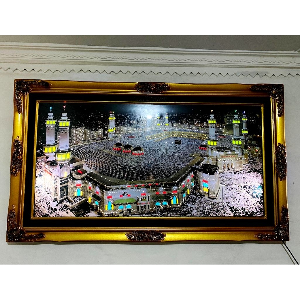 Kaligrafi mekkah lampu murottal ngaji 30 jus menara kedip2 mewah– gambar mekkah lampu premium free p