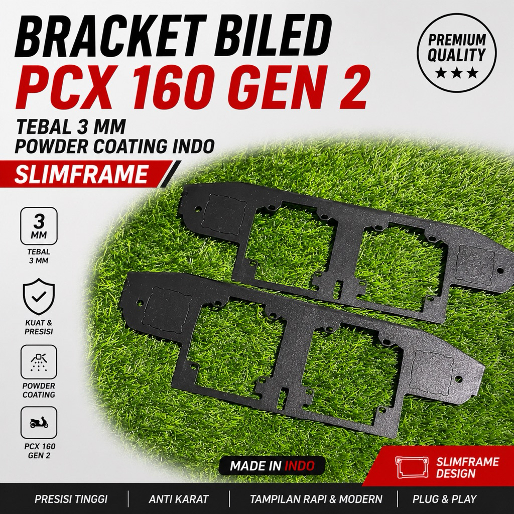 Bracket dobel biled pcx 160 gen 2 Terbaru | breket biled 3mm pcx 160 gen 2 2026 dobel biled 2,5 inch