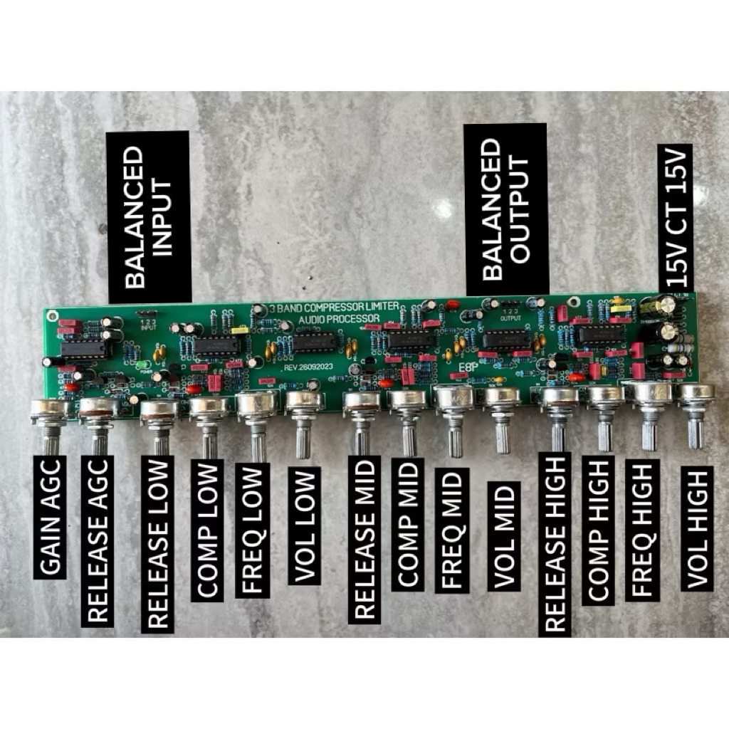 KIT BROADCAST AUDIO PROCESSOR 3 BAND AUDIO COMPRESSOR LIMITER
