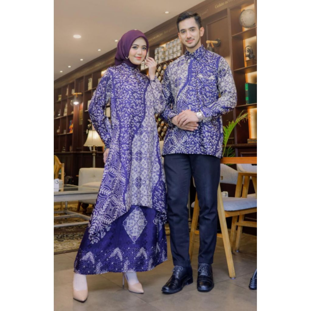 Oramika-Set BATIK Dobby Sutra Viscose Premium/Couple Batik Moderen