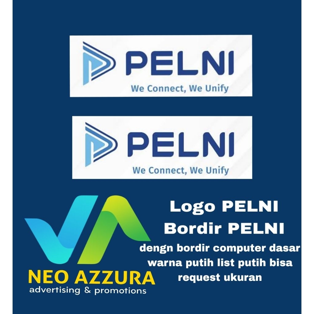 Bordir Logo PELNI, Emblem PELNI,Bet PELNI terbaru
