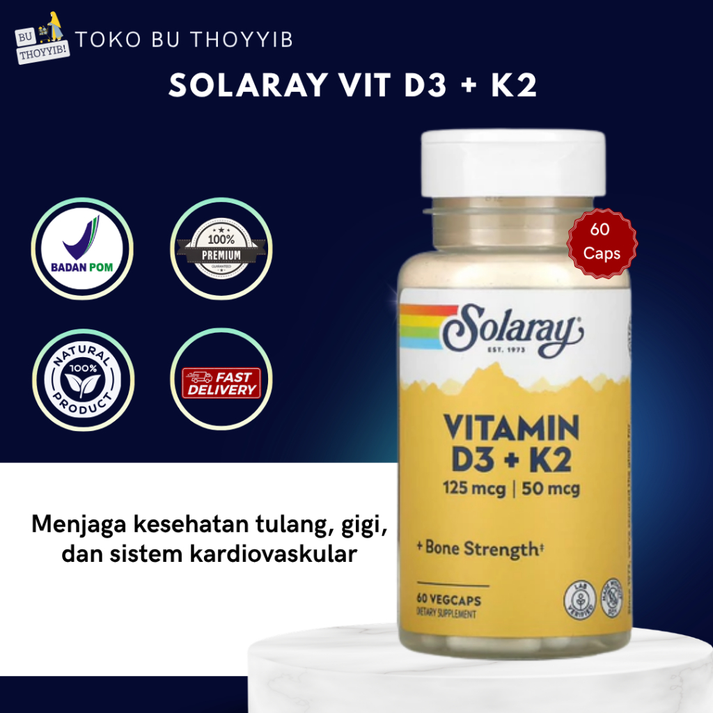 Solaray Vitamin D3 + K2 50 mcg