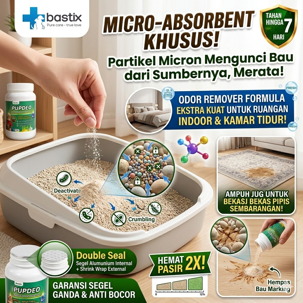 Penghilang Kucing Anjing Pewangi Cat Box Bau Gr Extra Pesing Pasir Anti Bocor ,Garansi Segel Ganda S