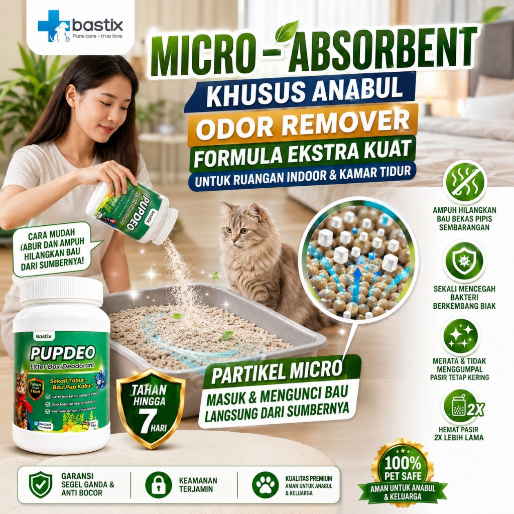 Penghilang Bau Kotoran Seroxil Litter Pup Pesing Cat Extra Anjing Gr Anti Bocor ,Garansi Segel Ganda