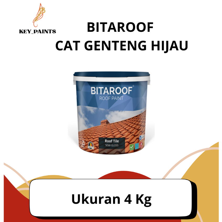 Bitaroof Cat Genteng Hijau 4 Kg Waterproof Anti Lumut Tahan Lama