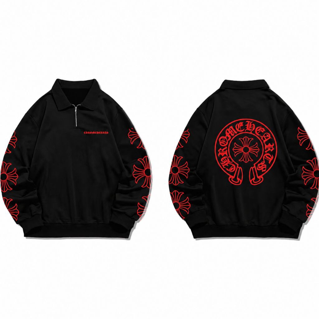 Jaket Halfzip Chrome Hearts Red New Style
Varian