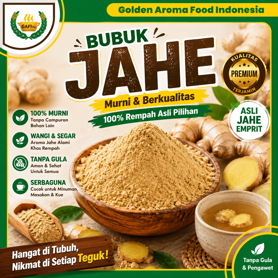 BUBUK JAHE Murni Tanpa Gula 1Kg Emprit Asli 1 Kg Rempah Serbuk Original Wangi Harga Kiloan Premium G