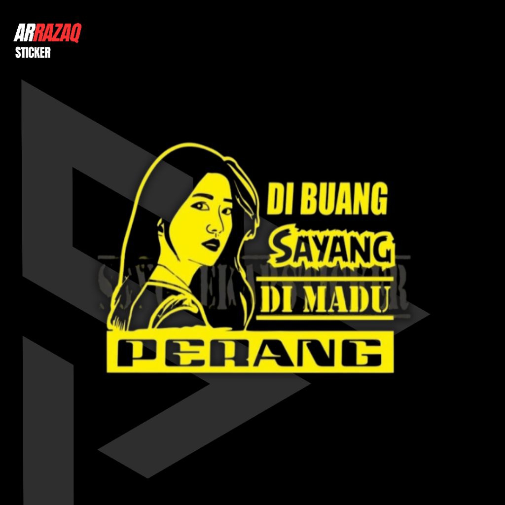 Stiker mobil truk/pickup custom stiker cutting ditempel di kaca mobil truk/pickup stiker KATA KATA
