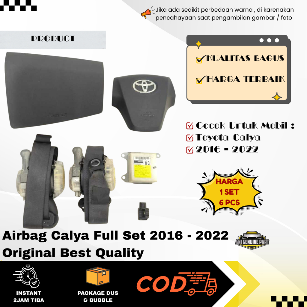 Airbag Calya Full Set 2016 - 2022 Original Best Quality