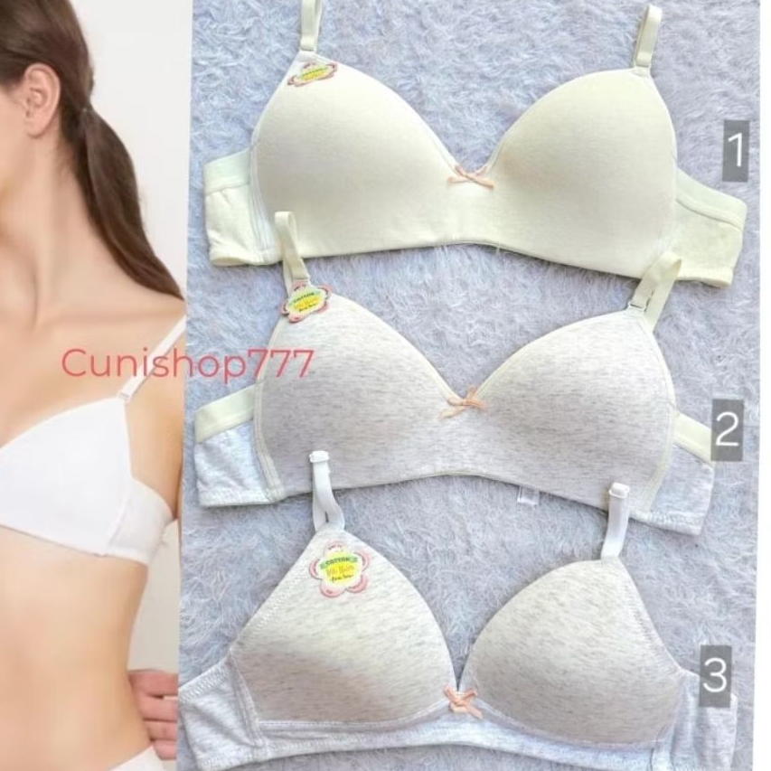 BRA ANAK JUNIOR KATUN LITTLE HEARTS by YOUNG HEART MINISET BRA MINI SET SPORT TANPA KAWAT DELIGHT TR
