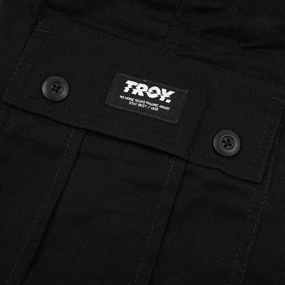 Troy Company Long Cargo Nortix Black - Celana Panjang Kargo Hitam CCTL 3620