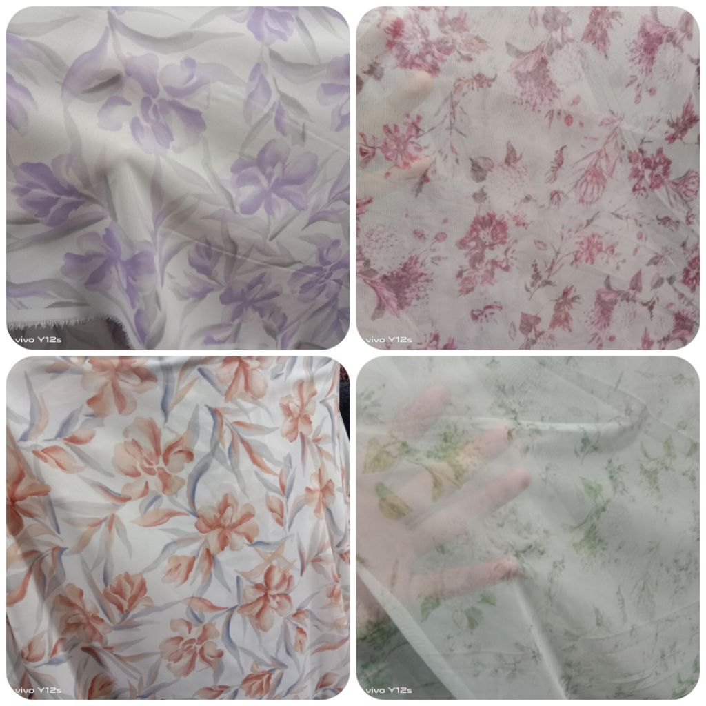 Kain Sifon Motif / Harga / 0.5m / Kain Sifon Motif Meteran / Bahan Sifon Motif / Bahan Sifon Motif M