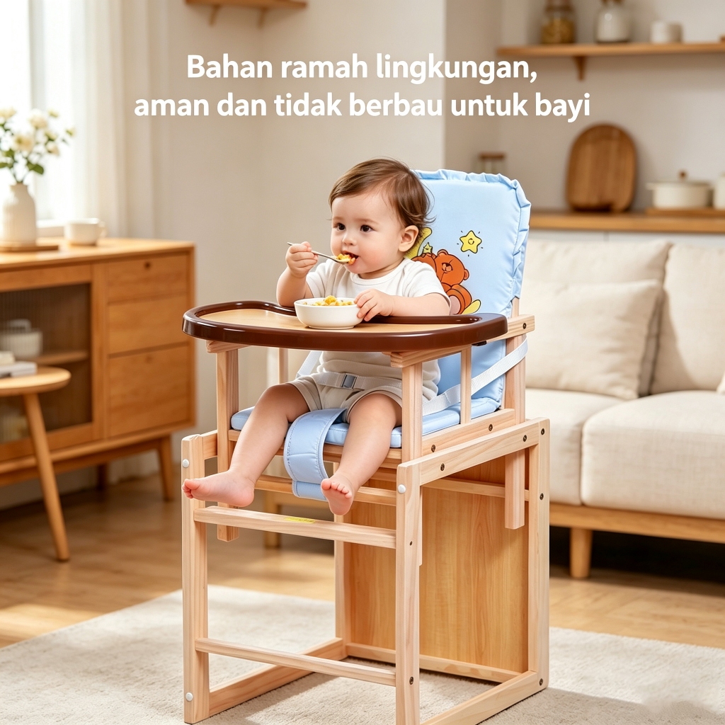 H90cm &Set 2 in1 Kursi Makan Untuk Baby Multifungsi/Meja dan Kursi/Kursi Makan Bayi/High Chair Anak 