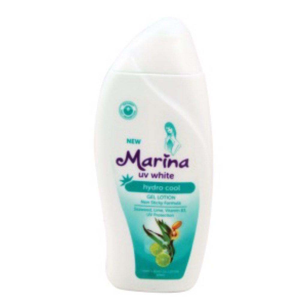 Marina UV White Hydro Cool Gel Lotion 185ml Hand Body Lotion Biru