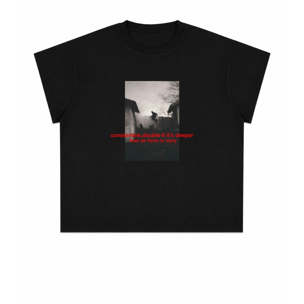 Constantine - Tshirt Boxyfit Cropped Sleeve Larry Black