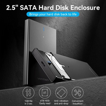 Vention Cassing HDD 2.5 Inch SATA Hard Drive Enclosure