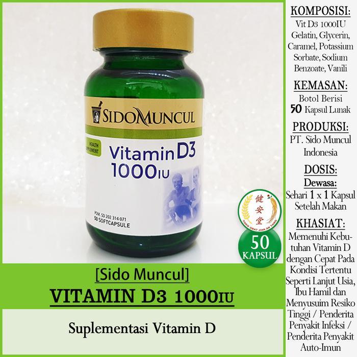 SIDOMUNCUL VITAMIN D3 1000 IU
