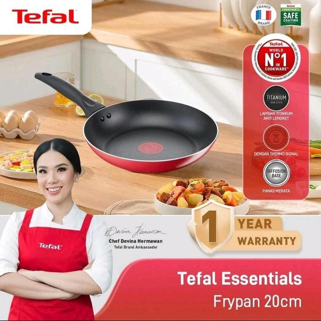Tefal Essentials Frypan 20cm/ Wajan Teflon Tefal Essential Frypan 20cm