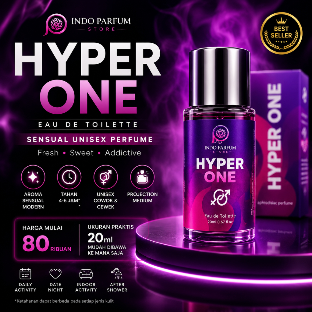Hyper One Parfum Pemikat Feromon Pria Wanita 20ml by Indo Parfum BPOM Wangi Tahan Lama Citrus Fresh 