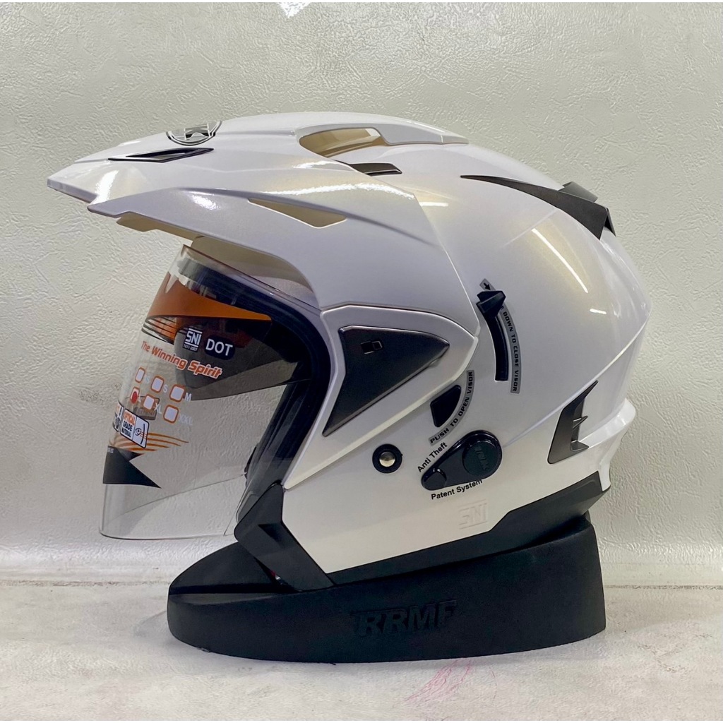 INK T-MAX SOLID ORIGINAL - HELM INK HALF FACE DOUBLE VISOR TOPI UNTUK COWOK CEWEK TERMURAH