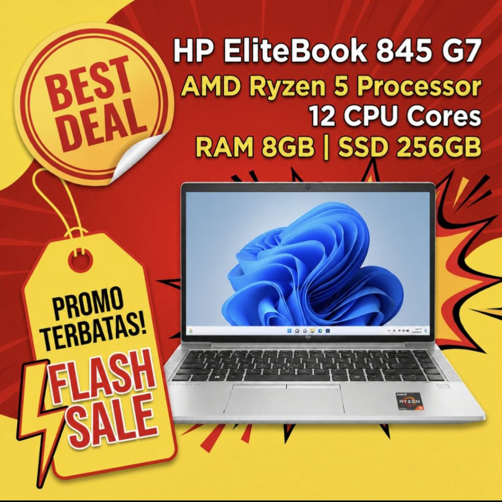HP ELITEBOOK 845 G7 RAYZEN 5 RAM 8 SSD 256
