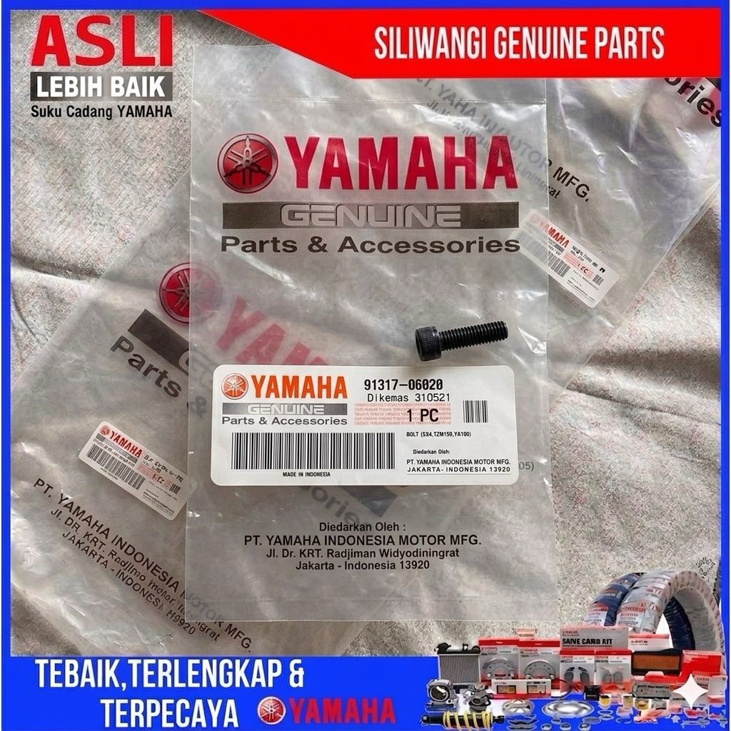 91317-06020 Baut L Bandul End Grip Jalu Tutup Stang Nmax N Max R25 Mt25 R Mt 25 ORI YGP ASLI ORIGINA