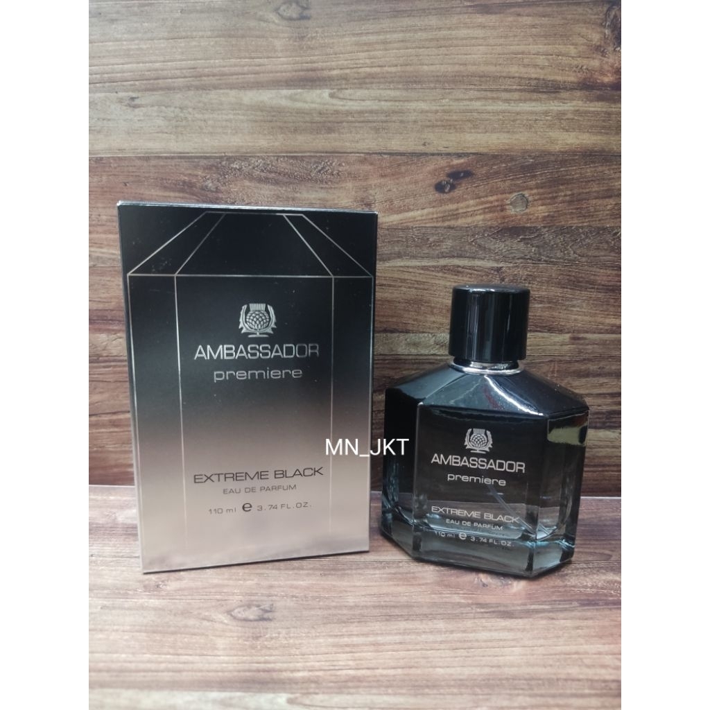 AMBASSADOR PREMIERE EXTREME BLACK PARFUME 110 ML [ 1 BOTOL ]