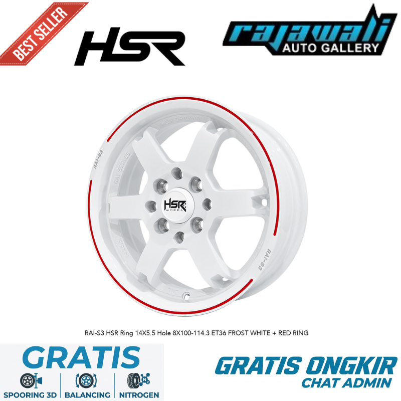 VELG MOBIL HSR ORIGINAL RING 14 AVANZA XENIA EVALIA CARRY BRIO LANCER DLL VELG RING 14 HSR RAI-S3