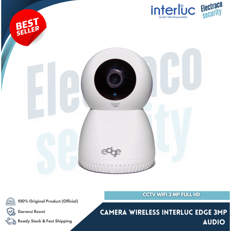 CAMERA WIRELESS INTERLUC EDGE 3MP AUDIO | CCTV WIFI 3 MP FULL HD – BEST SELLER