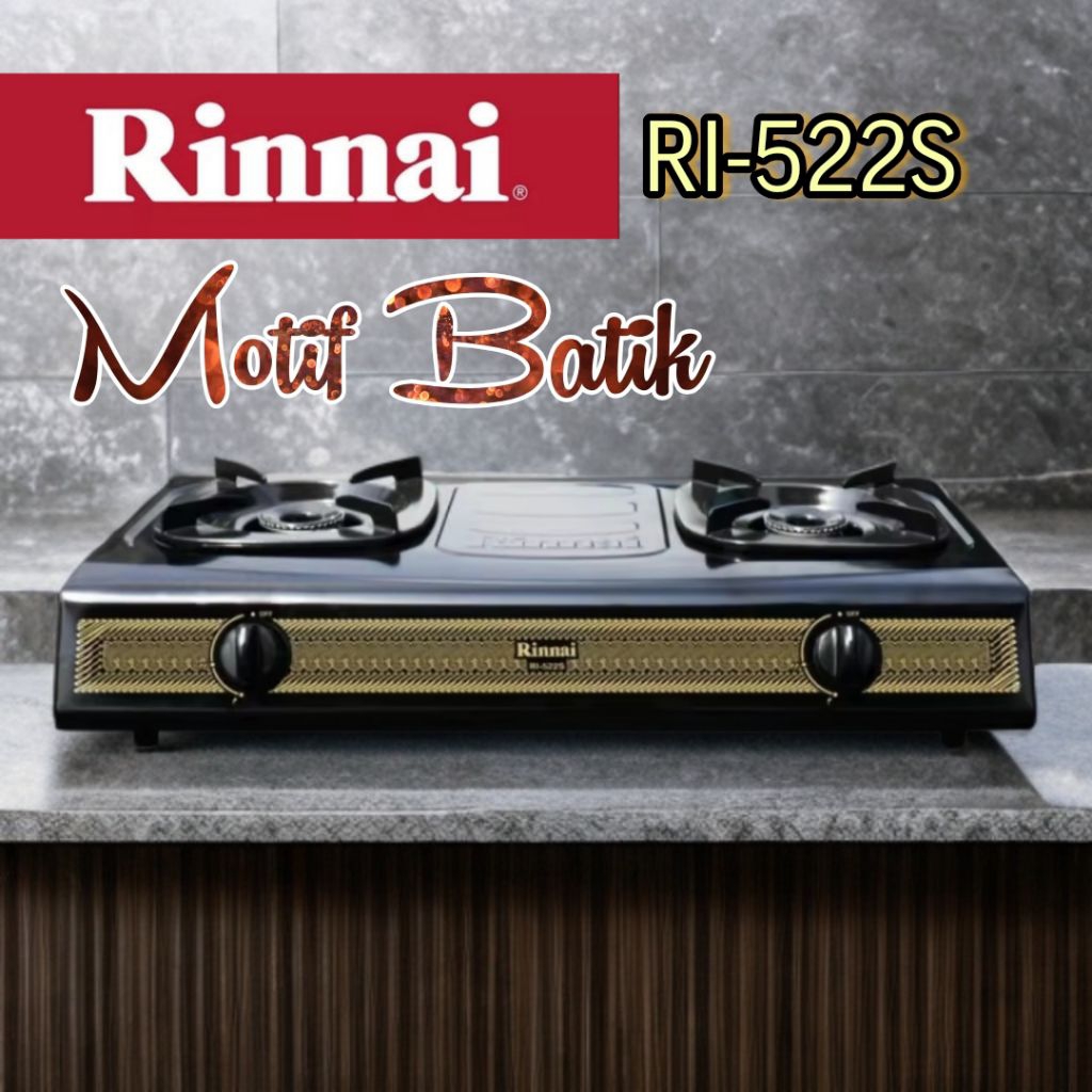 Rinnai RI522S Kompor Gas 2 Tungku Rinnai RI-522S