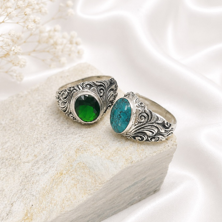 Cincin Perak Bali 925 Sterling Silver,  Pria dan Wanita