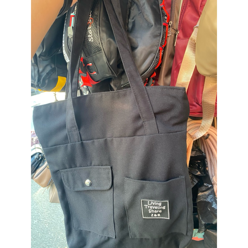 Tote Bag Hitam polos