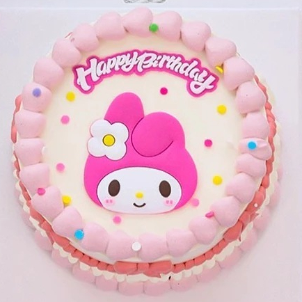 Topper Cake  My Melody Murah Bahan Silicon/Karet/Hiasan Kue Tema My Melody