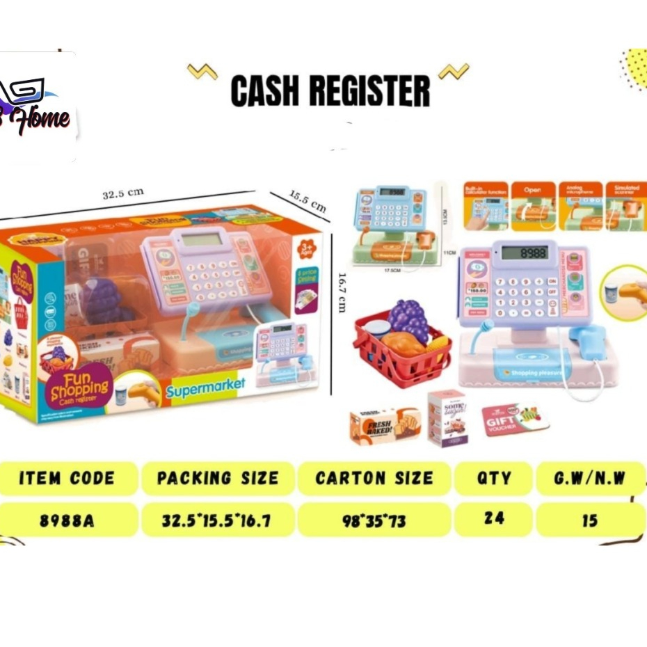 MAINAN ANAK CEWEK MESIN KASIR MINI MAINAN SUPER MARKET KASIR KASIRAN