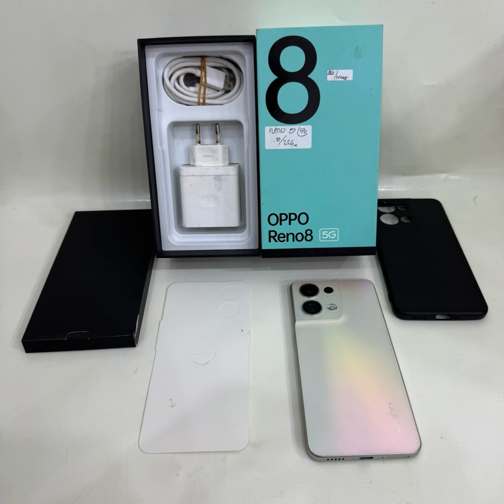 Oppo Reno 8 5G 8/256gb Fullset Second Garansi Resmi