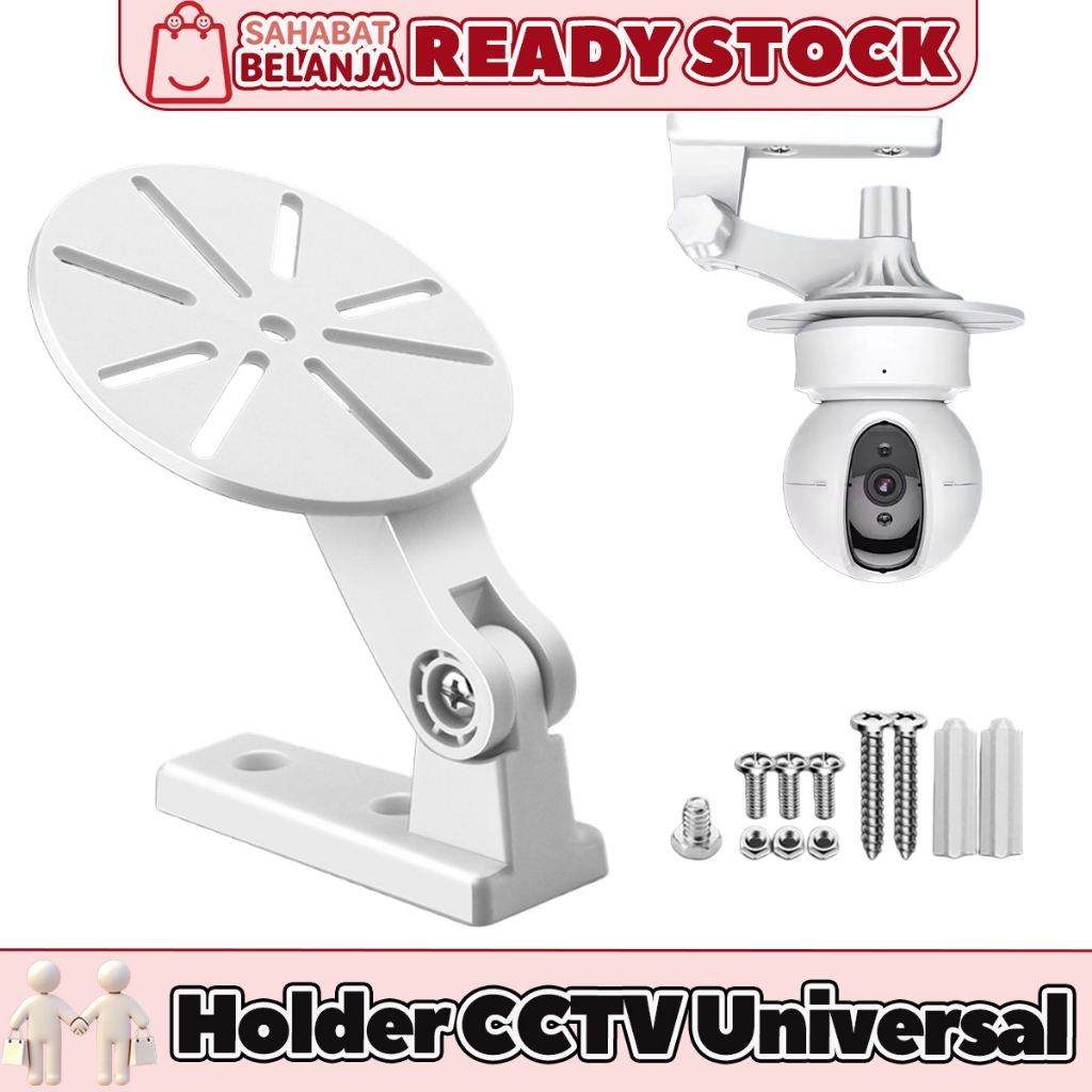 Bracket Kamera CCTV Indoor Outdoor | Dudukan L 360° Untuk Dome V380 Yoosee | Material ABS Logam Kuat