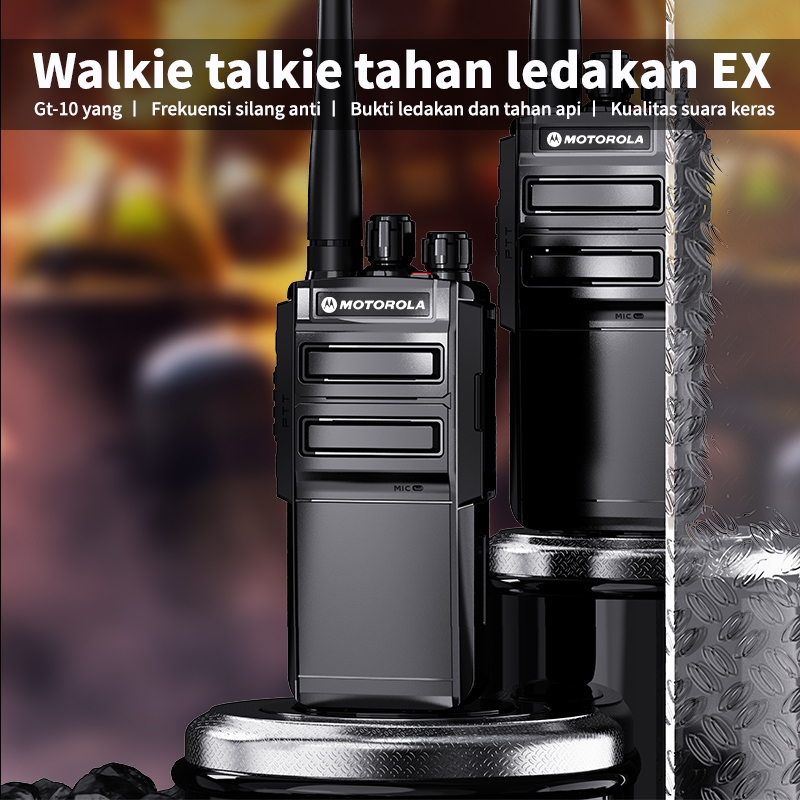 Motorola  Walkie-Talkie 20KM 16 Channels 20Watt IP54 6800MaH Antena Radio HT TWO WAY Radio HT Walkie