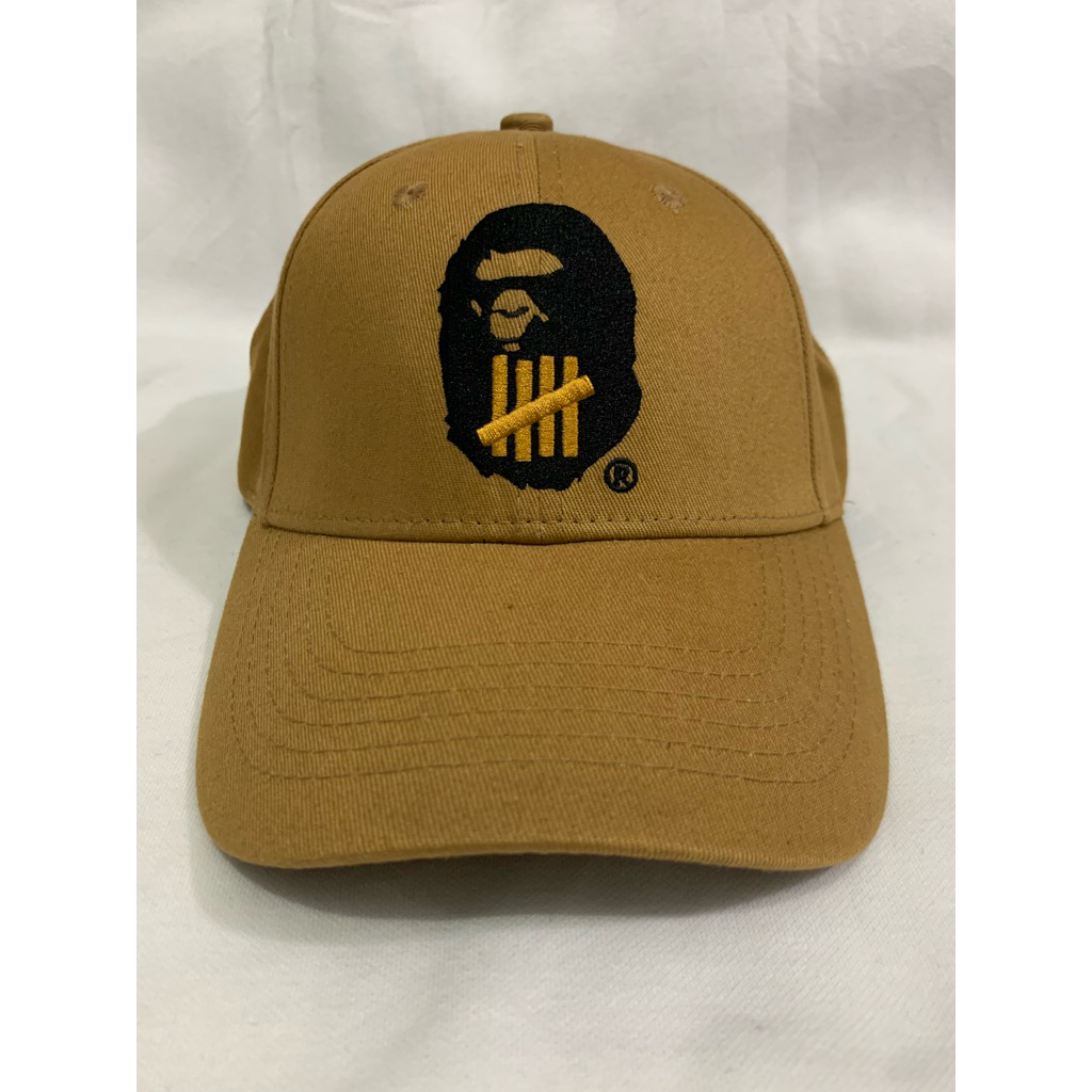 topi hat snapback cap bape coklat free size